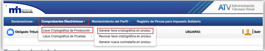 Generación de llave criptográfica para factura electrónica en Costa Rica